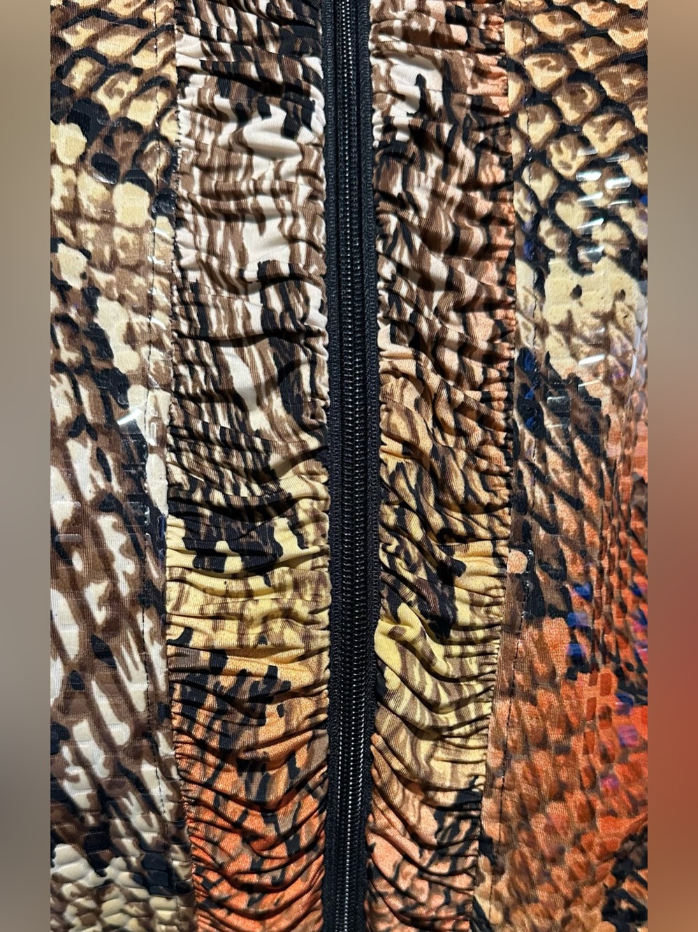 Erin London Snake-Print Full Zip Jacket Y2K Eclectic, Western Glam Size 1X - Picture 2 of 10